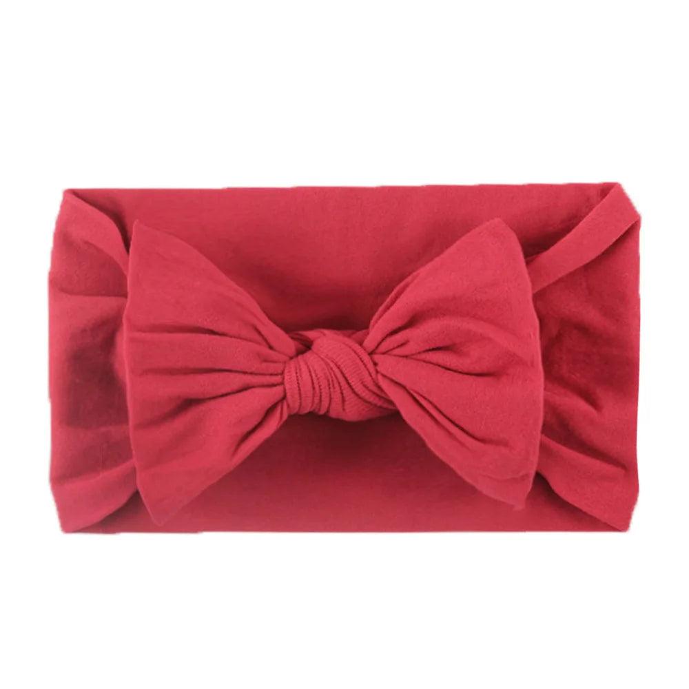 Baby Girls Rabbit Ear Bow Headband – Soft Knot Hairband for Newborns, Infants & Toddlers Photo Props