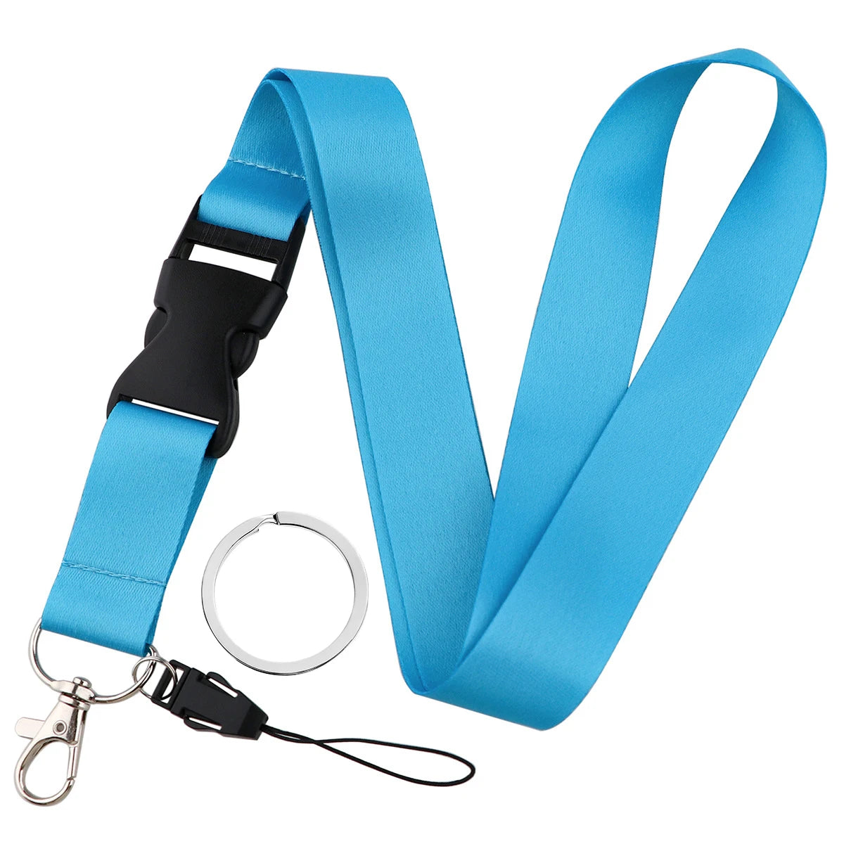 Mobile Phone Lanyard - Solid Color Neck Strap for Phone, ID Card, Keys & Key Ring Accessories
