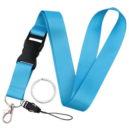 Mobile Phone Lanyard - Solid Color Neck Strap for Phone, ID Card, Keys & Key Ring Accessories