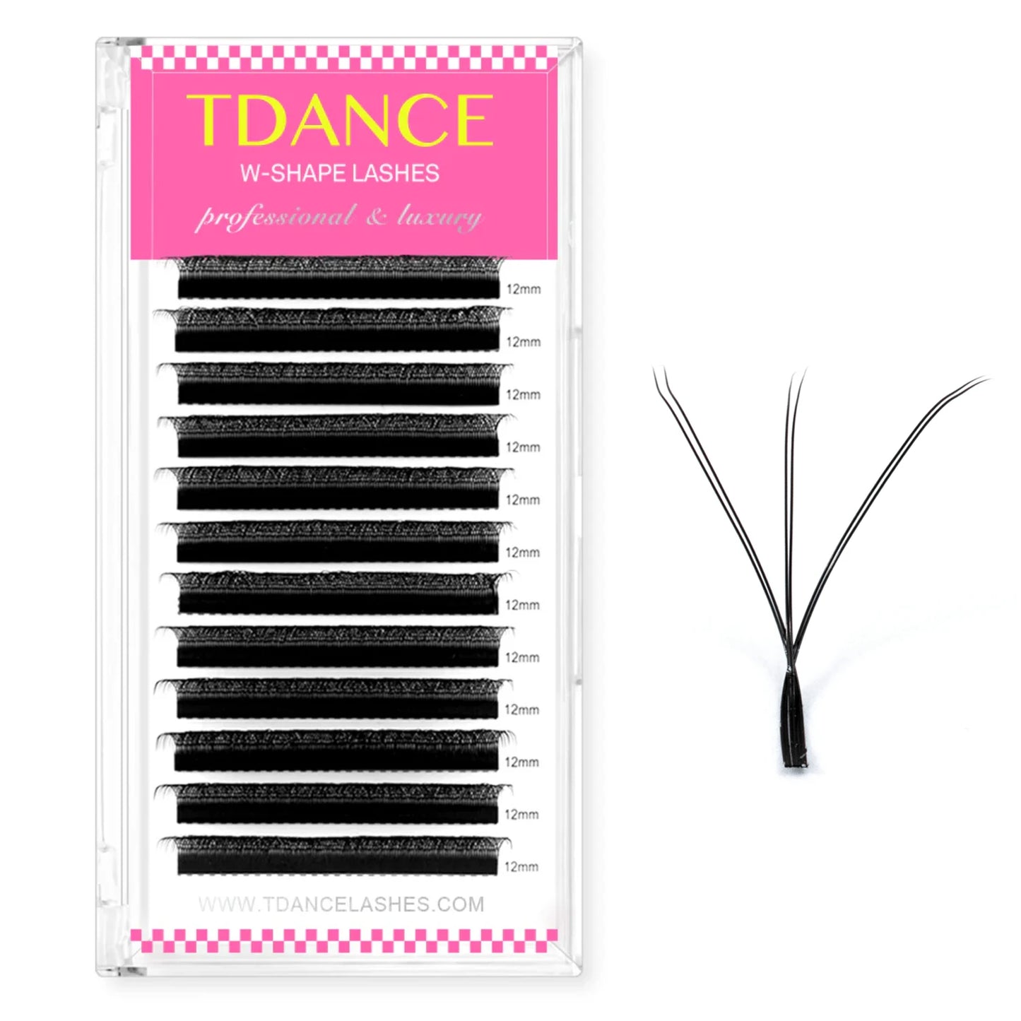 TDANCE 3D–6D Premade Fan Eyelash Extensions – W Style Faux Mink Natural Soft Volume Bloom Lashes