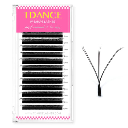 TDANCE 3D–6D Premade Fan Eyelash Extensions – W Style Faux Mink Natural Soft Volume Bloom Lashes