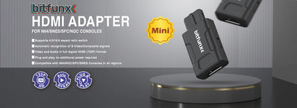 Bitfunx GC2HDMI Adapter – Digital AV to HDMI Converter for Nintendo GameCube NGC DOL-001 Console