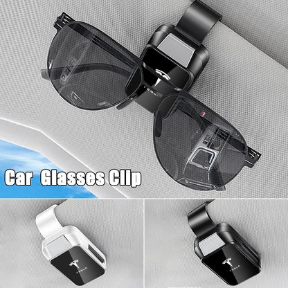 Car Sun Visor Glasses Clip – Interior Eyeglasses Storage Holder for Tesla Model 3, S, X, Y, Cybertruck & Roadster