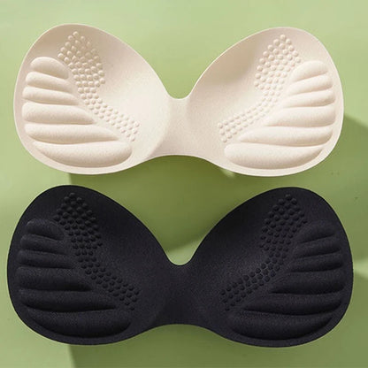 Thick Invisible Removable Push-Up Bra Pads – Latex Swimwear Inserts for Women, Chest Foam Cups
