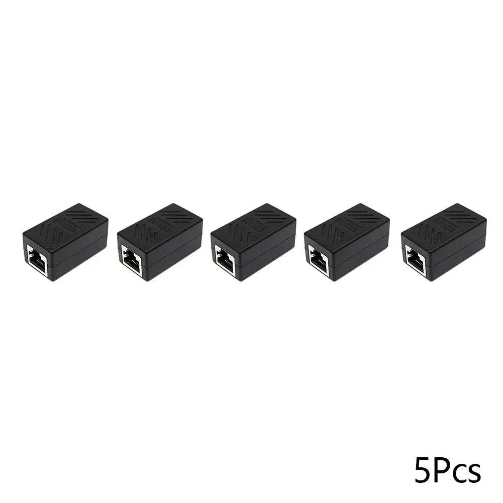 5/10/20Pcs RJ45 Ethernet Coupler – Female to Female LAN Connector Adapter for Cat5e, Cat6, Cat7 Cable Extender
