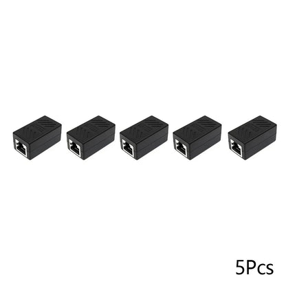 5/10/20Pcs RJ45 Ethernet Coupler – Female to Female LAN Connector Adapter for Cat5e, Cat6, Cat7 Cable Extender