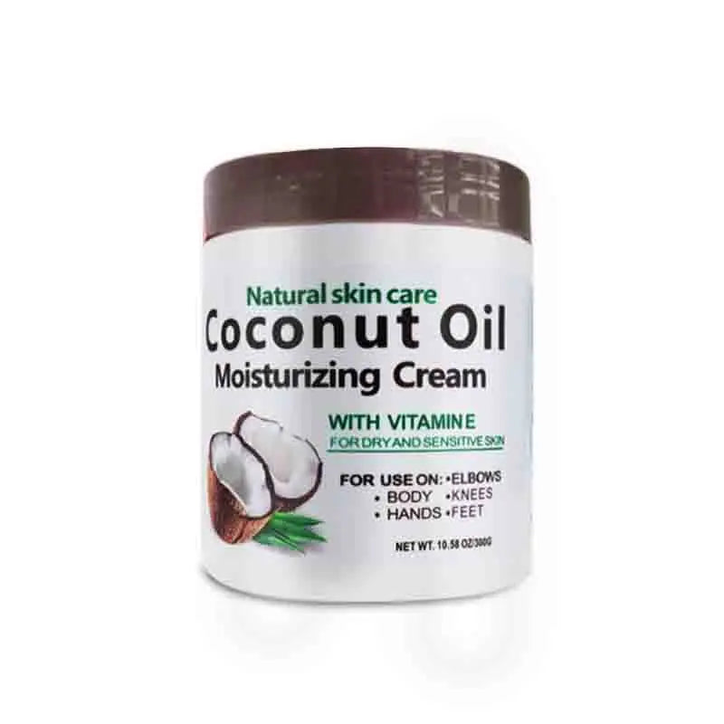 Organic Cold-Pressed Coconut Oil - 300g Natural Moisturizing Cream for Dry Skin, Hair Care & Body Massage