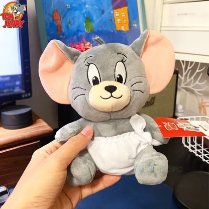 18cm Tuffy Doll — Original Tom & Jerry Plush Toy, Cute Tom Cat & Tefie Mouse Cartoon Pillow Doll