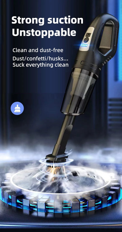 Car Multipurpose Handheld Vacuum Cleaner – Powerful Suction, Rechargeable Wireless Cleaner for Car & Home Dual Use