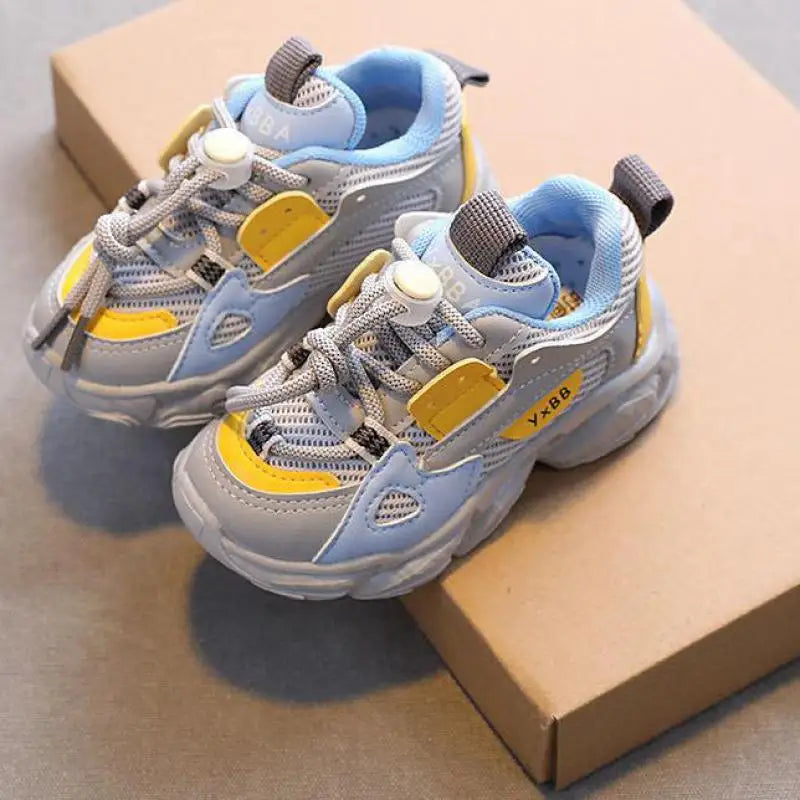 Size 21-36 Baby Toddler Shoes – Breathable Mesh Casual Sneakers for Boys and Girls, Non-Slip Sport Shoes