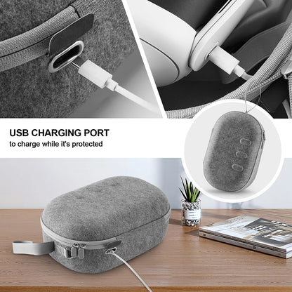 Portable Carrying Case for Meta Quest 3 - Travel-Sized VR Storage Bag with Larger Capacity, Protective EVA Material for Quest 3 Accessories