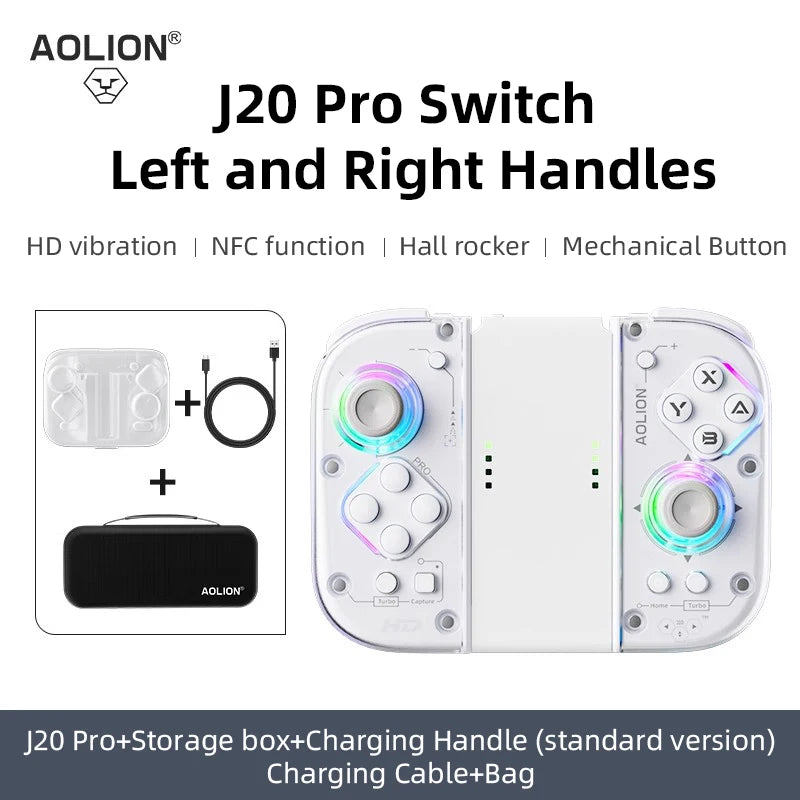 Aolion J20 Knight Wireless Gamepad — Motion-Sensing Custom Joystick for NS Joycon, Left & Right Switch Game Accessories