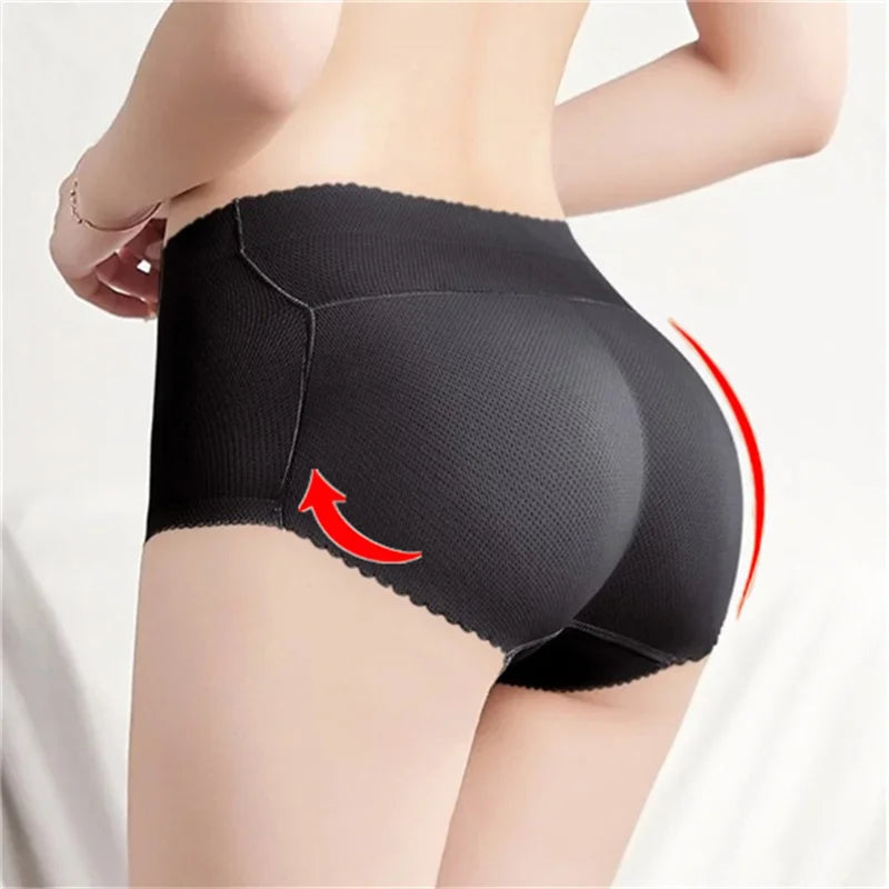 Padded Butt Lifter Underwear - Women's High Waist Body Shaper, Breathable Tummy Control Panties with Butt Enhancer, Push-Up Design