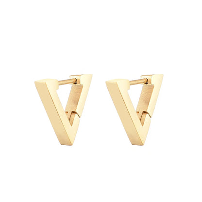 Classic Stainless Steel Hoop Earrings - Heart, Star, Oval & Geometric Punk Hip Hop Jewelry for Women & Men