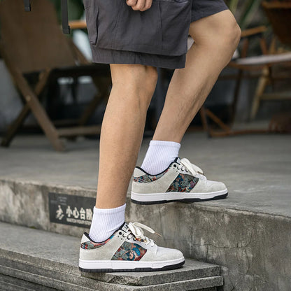 Mr.A Personalized Embroidered Men's Shoes - Trendy Casual Sports Lace-Up Sneakers for Everyday Wear
