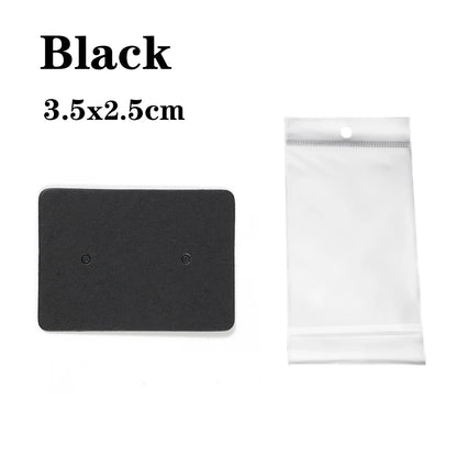 50 Sets Earring & Necklace Display Cards with Self-Seal Kraft Paper Bags – DIY Jewelry Packaging