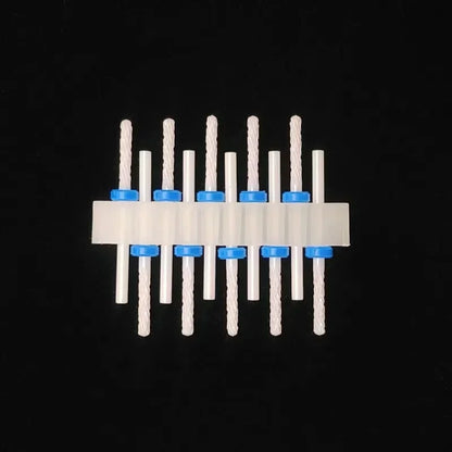 10PCS Ceramic Nail Drill Bits - Rotary Milling Cutters for Gel Polish Removal & Nail Grinding Machine Accessories
