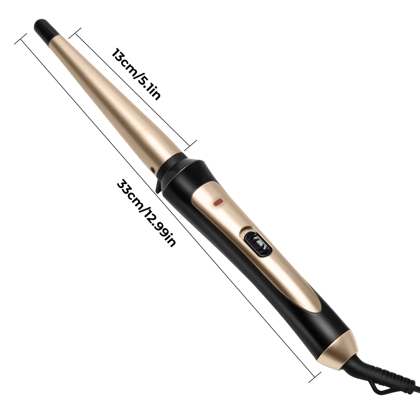 3/4 Inch Hair Curling Wand – Professional Ceramic Tapered Curling Iron for Fast Heating & All Hair Types