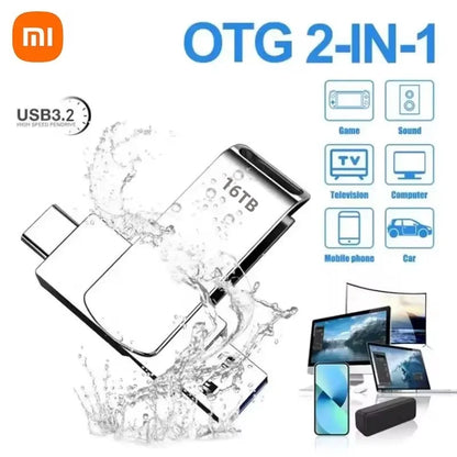 Xiaomi Mijia USB 3.2 High-Speed Waterproof Flash Drive — Up to 16TB Portable Pen Drive (2025)