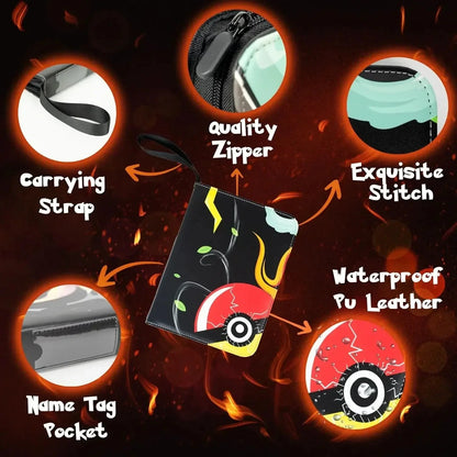 2025 Pokémon Card Album – 400pcs & 900pcs PU Zipper Collection Book for Cards, Photo Storage, Kids’ Toys & Gifts