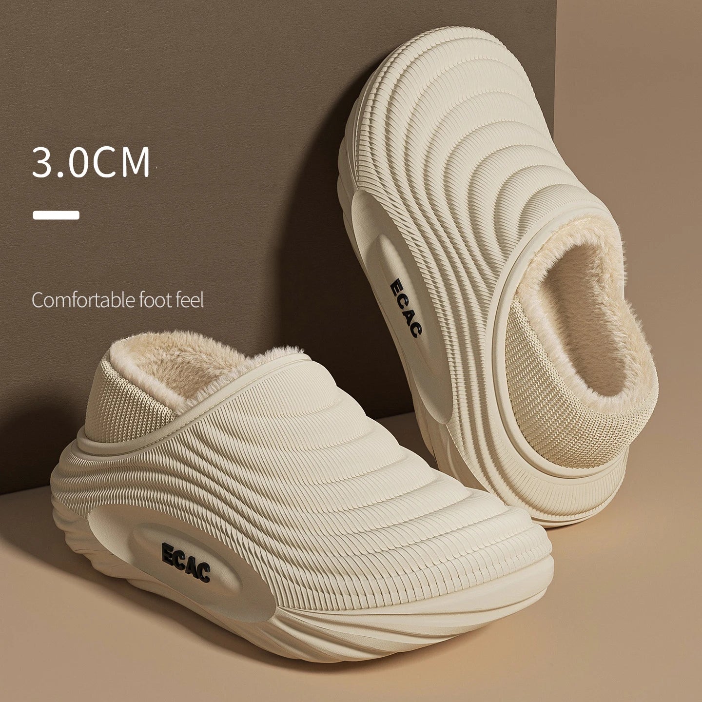 Waterproof Cotton Slippers for Men & Women – Warm Winter Home Shoes, Non-Slip Cozy Couple Cotton Slippers Indoor Comfort Footwear