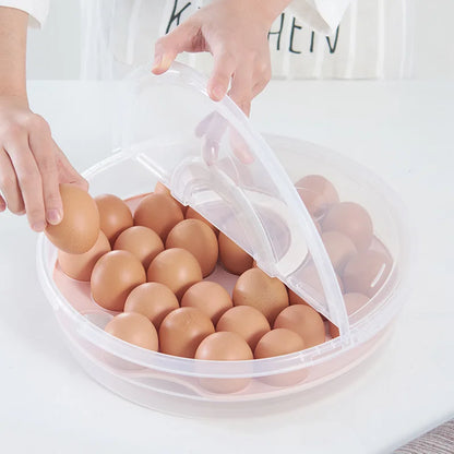 Handheld Dumpling Storage Box - Transparent Food Preservation Tray for Refrigerator & Freezer