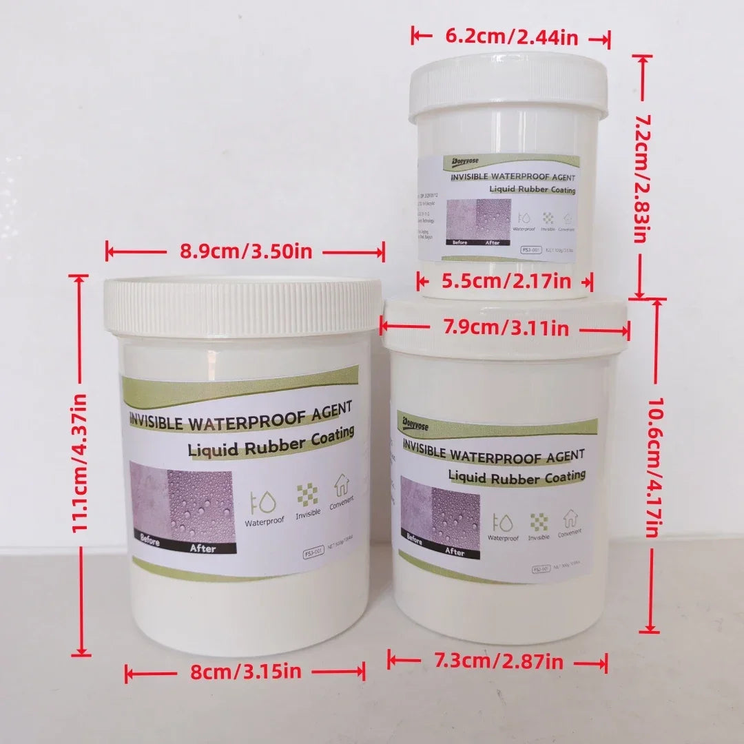 Transparent Waterproof Coating Sealant - Invisible Anti-Leak Paste for Roofs, Bathroom Walls, and Crack Repair with Brush