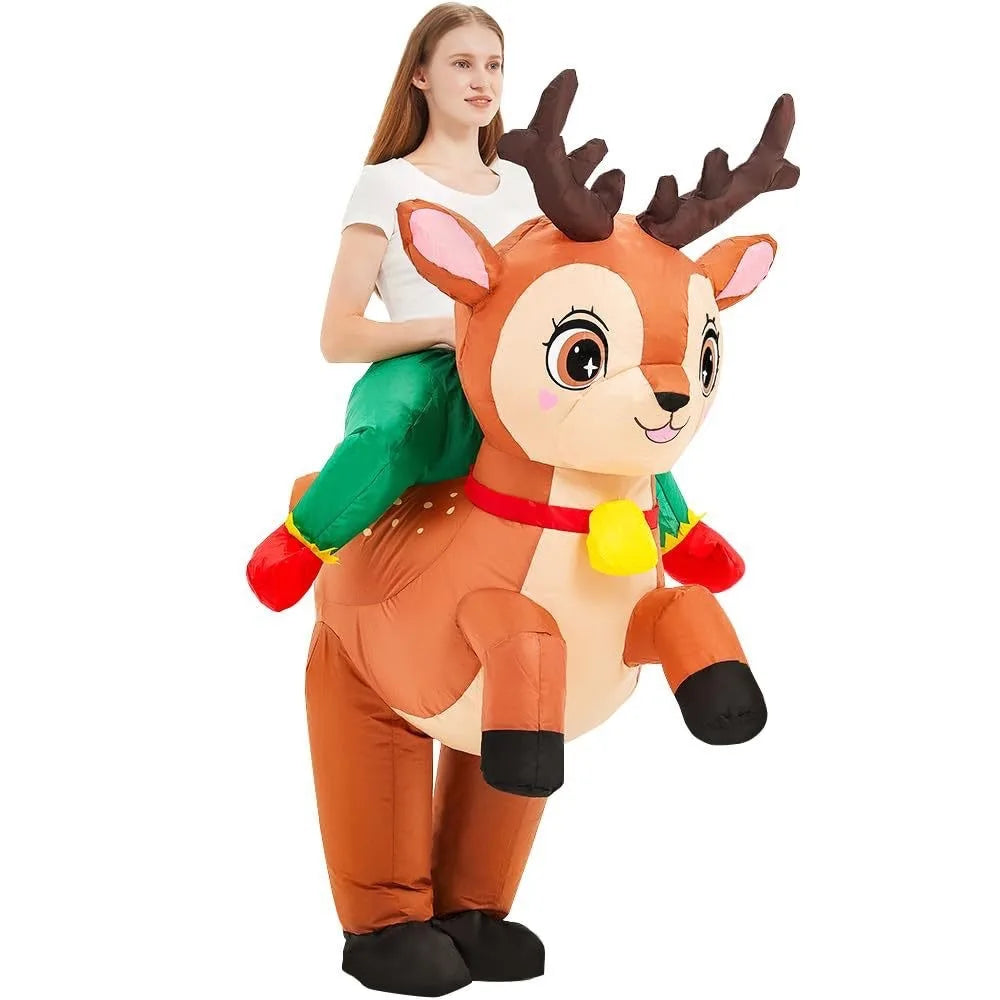Elk Inflatable Costume for Adults – Cute Cycling Cosplay Party Walking Prop Outfit
