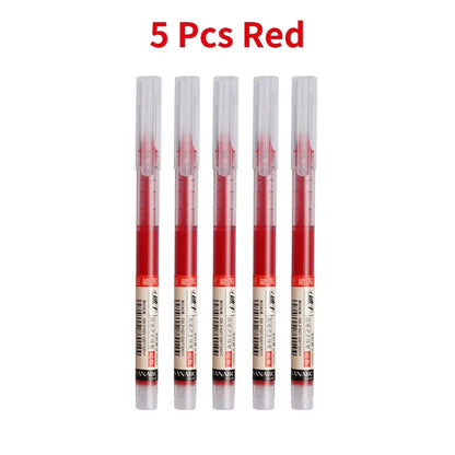 3–5Pcs Quick-Drying Gel Ink Pens 0.5mm – Large Capacity Smooth Writing Pens Black & Blue Ink for School, Office & Stationery Use