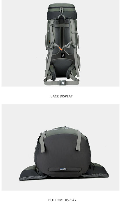 75L Camping & Hiking Backpack with Rain Cover - Outdoor Travel, Trekking & Climbing Rucksack for Men
