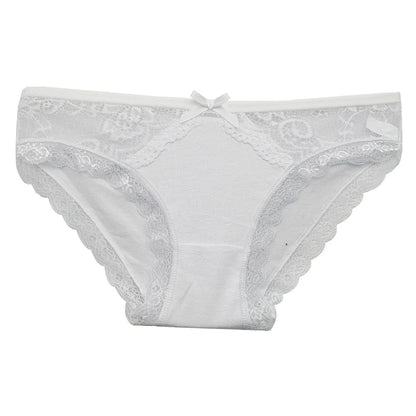 5-Pack Women’s Low Rise Lace Panties — Sexy Cotton Lingerie Briefs