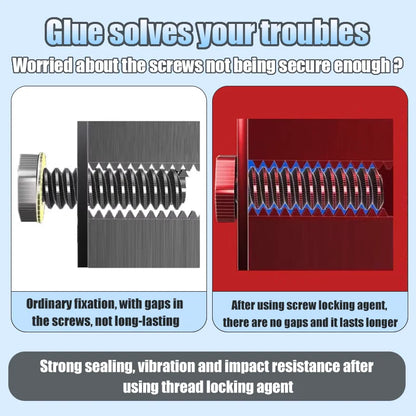 LOOLIFL Blue Thread Locker 243 - Anaerobic Screw & Bolt Adhesive for Metal Fasteners, Rustproof Sealant