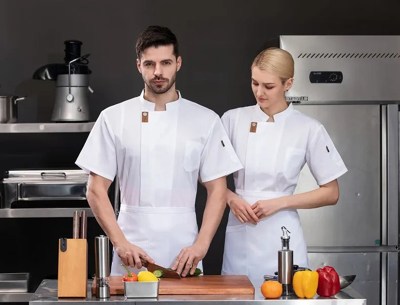 Unisex Chef Jacket – Summer Kitchen Shirt for Hotel, Restaurant, Bakery, Catering, and Cooking Uniforms