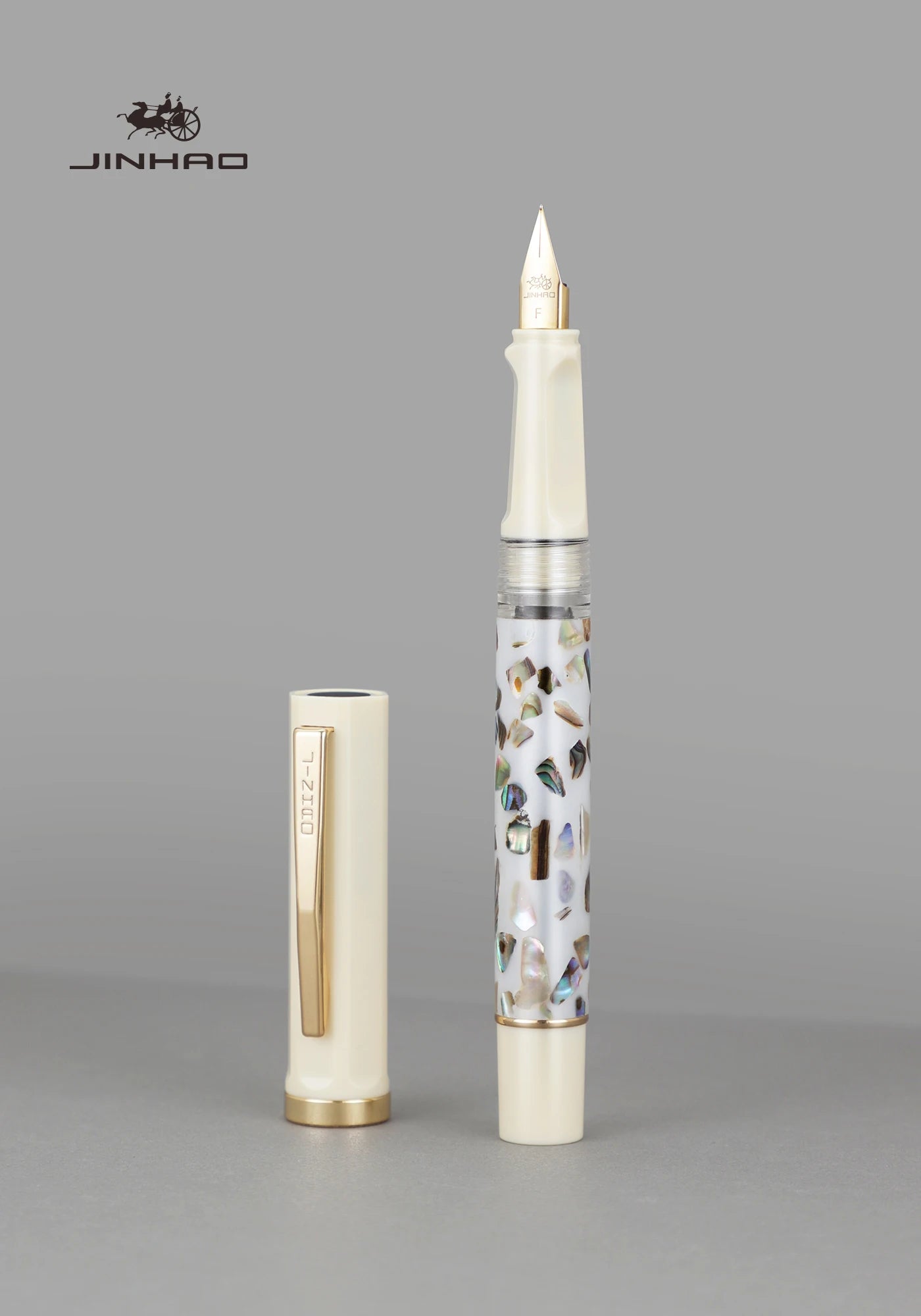 JINHAO 58 Wood Scrimshaw Fountain Pen - Fine & Extra Fine Nib Calligraphy Pen for School, Office & Writing Supplies