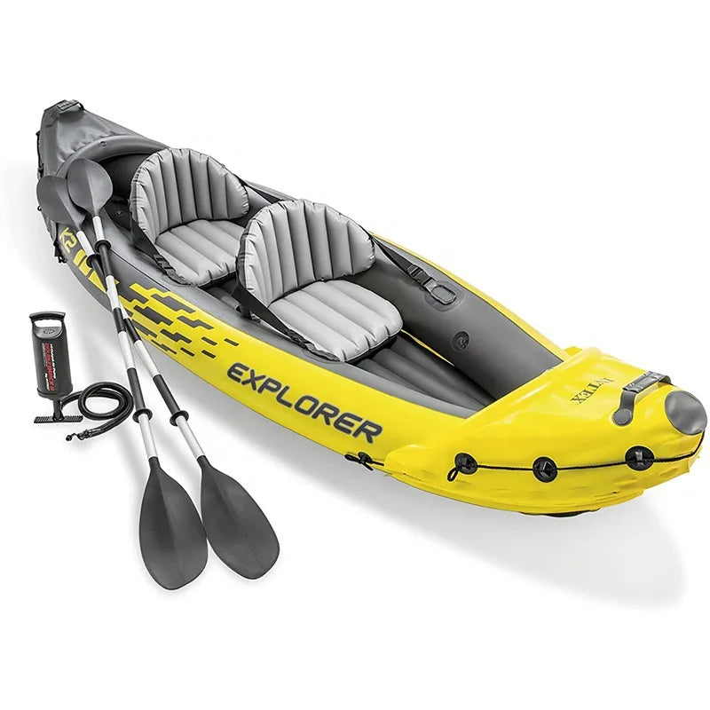 INTEX 68307 Inflatable Boat – Single/Double Drifting Raft for Kayak, Outdoor Fishing & Water Sports