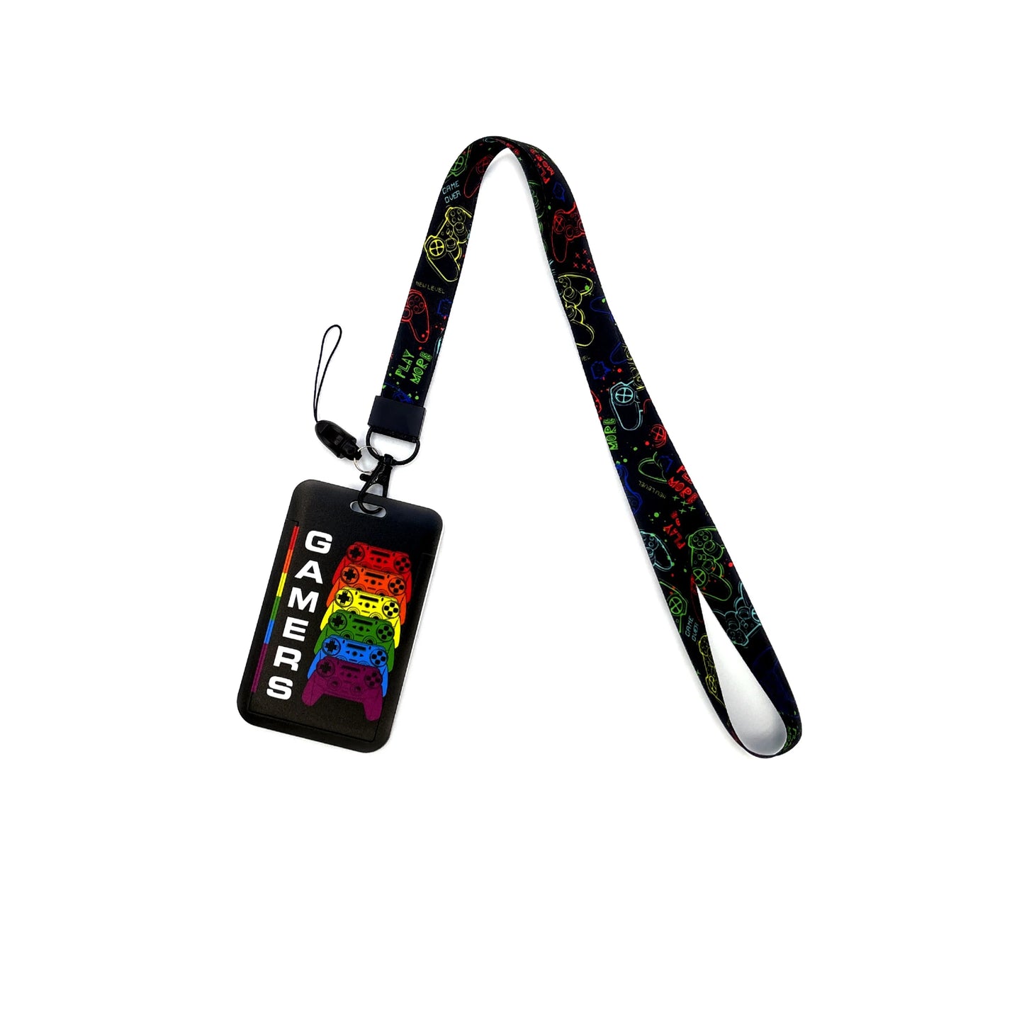 Gamer ID Card Holder Lanyard — Cool Credential Neck Strap & Badge Keychain for Men & Women