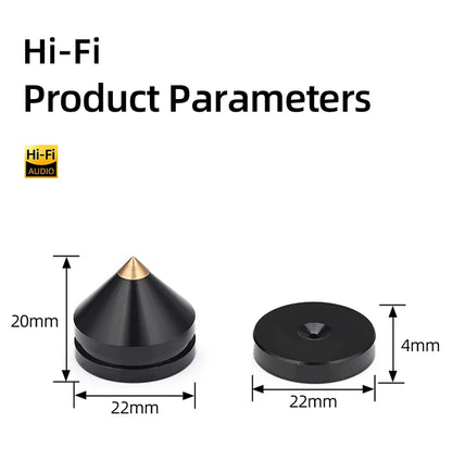 ERUMPENT 4PCS HiFi Speaker Stand Spikes – Shock-Absorbing Pads for Amplifiers, Audio Equipment & CD Players