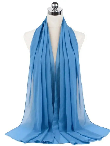 Women’s Solid Chiffon Instant Hijab – Ready-to-Wear Islamic Scarf, Muslim Shawl & Arab Head Wrap