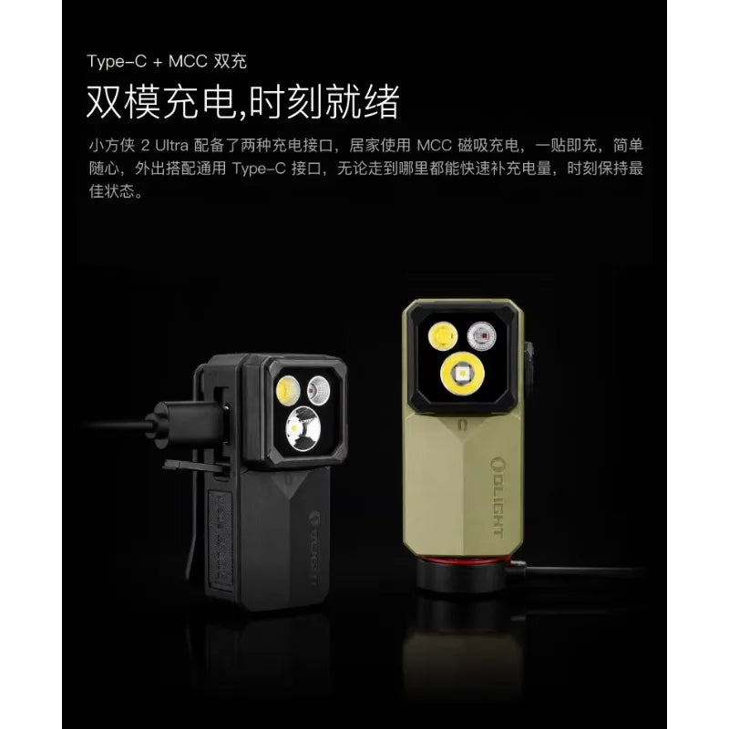 OLIGHT Oclip 2 Ultra/Pro Mini EDC Flashlight - 580LM/530LM Clip-On Headlamp with 360° Rotatable Pocket Work Light