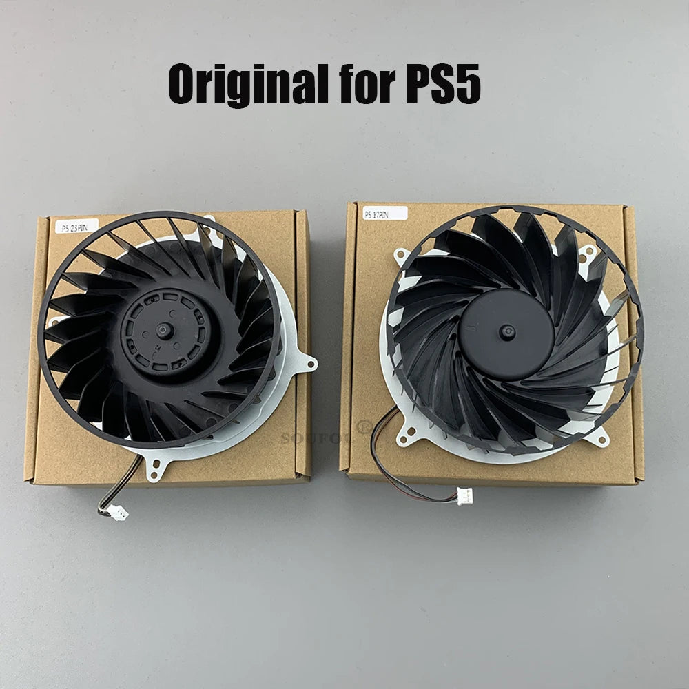 Original PS5 Internal Cooling Fan — 17 & 23 Blade Replacement Cooler for PlayStation 5 Console