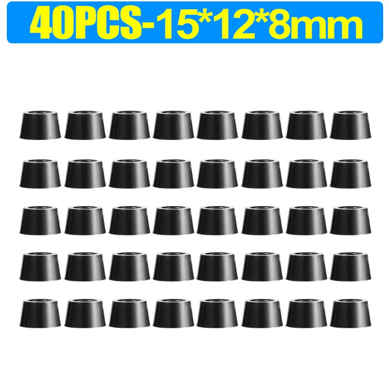8/80pcs Rubber Furniture Pads - Non-Slip Floor Protectors & Chair Leg Bumper Gaskets for Tables and Cutting Boards