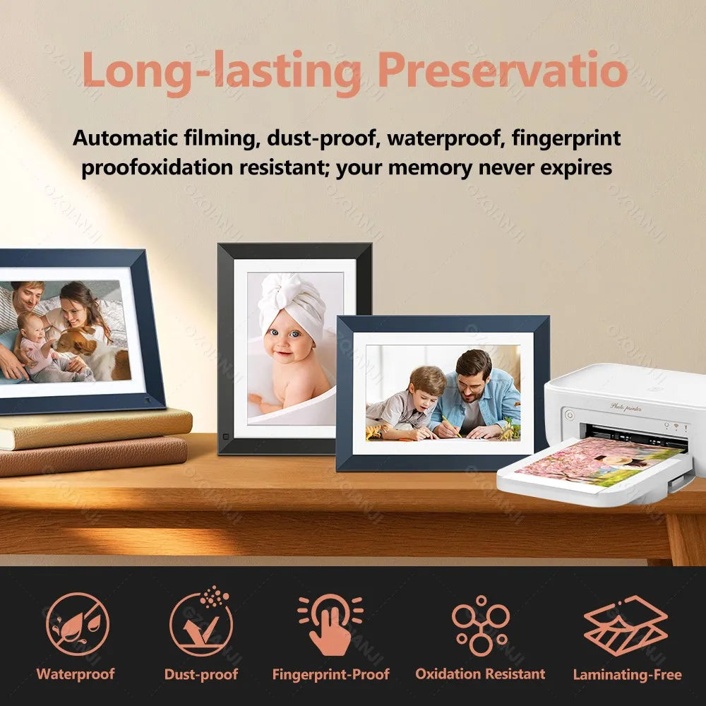 HPRT CP4100 Wireless Color Photo Printer – 300DPI Desktop Thermal Sublimation for 4x6" Photo Paper