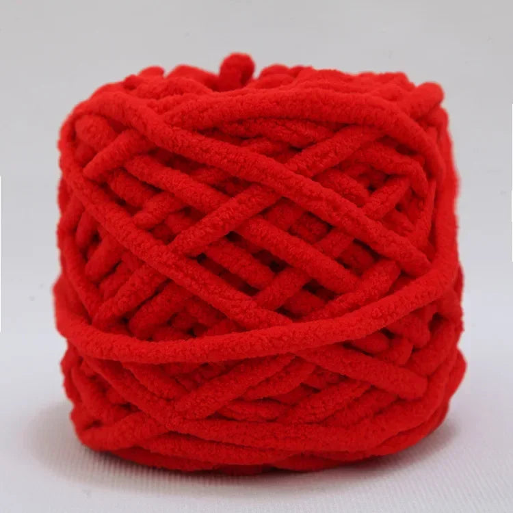 100g Chenille Knitting Yarn – Soft Thick Cotton Ice Strip Wool for DIY Hand Knitting Scarves & Crafts