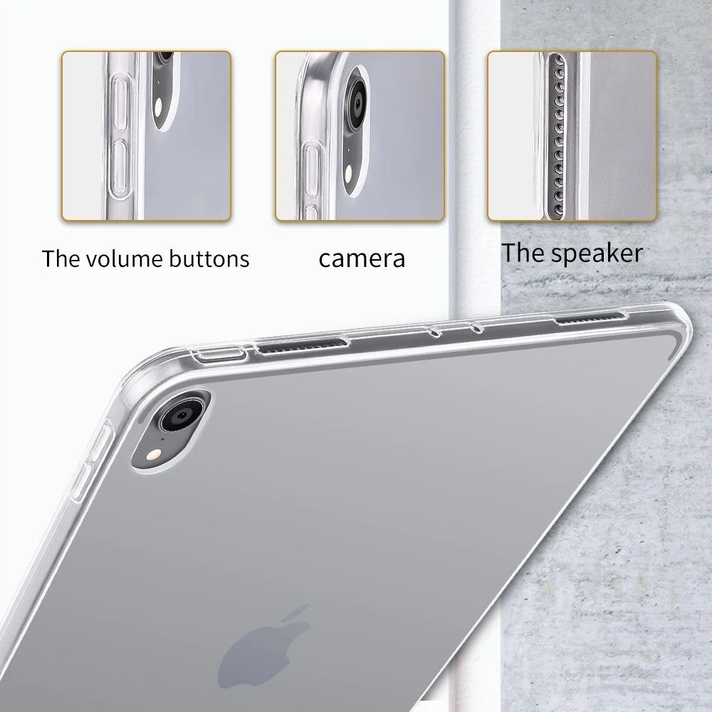 Transparent iPad Protective Case - Soft Cover for iPad 10th Gen, Air, Mini & Pro 11