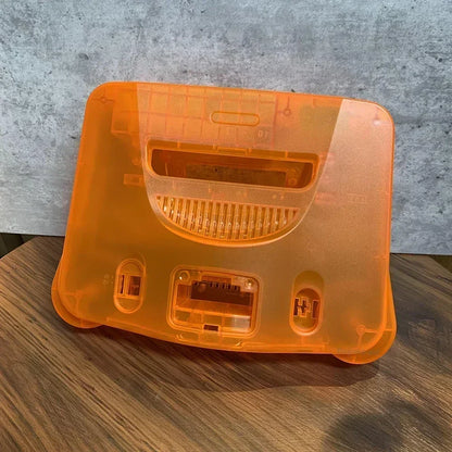 2-Pack Transparent Orange & Purple N64 Replacement Housing Shell – Translucent Case for Nintendo N64 Console