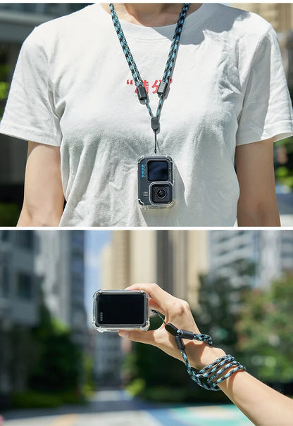 Protective White TPU Housing Case with Lens Cap Strap for GoPro Hero 9 10 11 12 13 Black Accessories