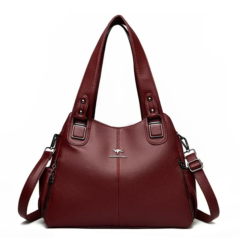 Luxury Women’s Leather Casual Tote Bag – High Quality Large Shoulder & Crossbody Handbag