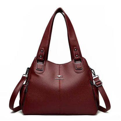 Luxury Women’s Leather Casual Tote Bag – High Quality Large Shoulder & Crossbody Handbag