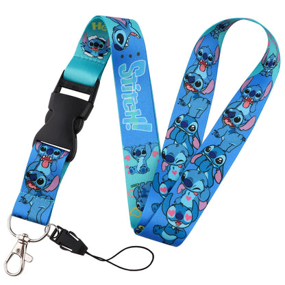 Cute Alien & Angel Cartoon Credential Holder Lanyard for Key, Card Badge & Gym Accessories