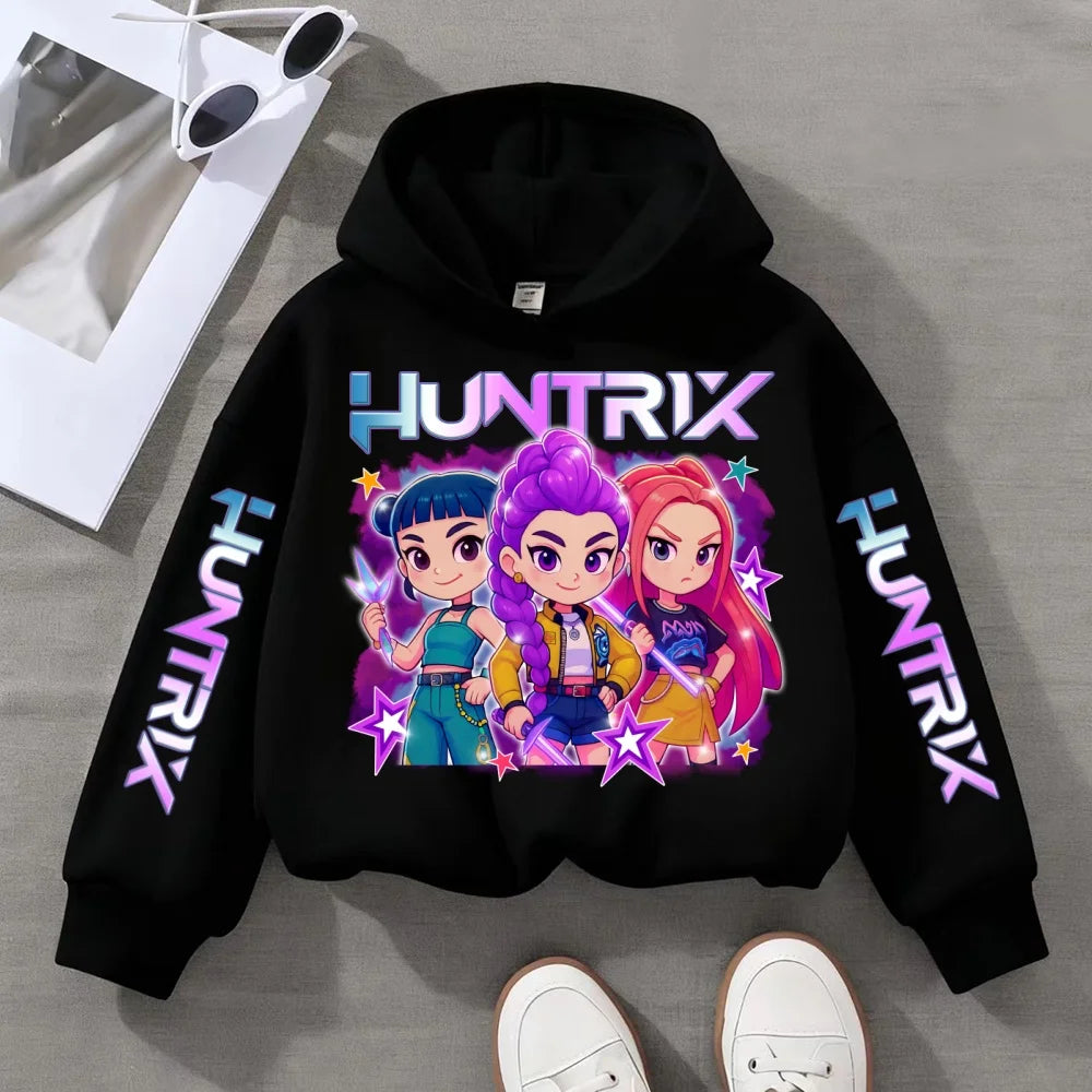Witch Hunter Group Zoey Cosplay Costume – Girls and Women's Halloween Party Outfit, Demon Hunter Idol Purple Casual Hoodie